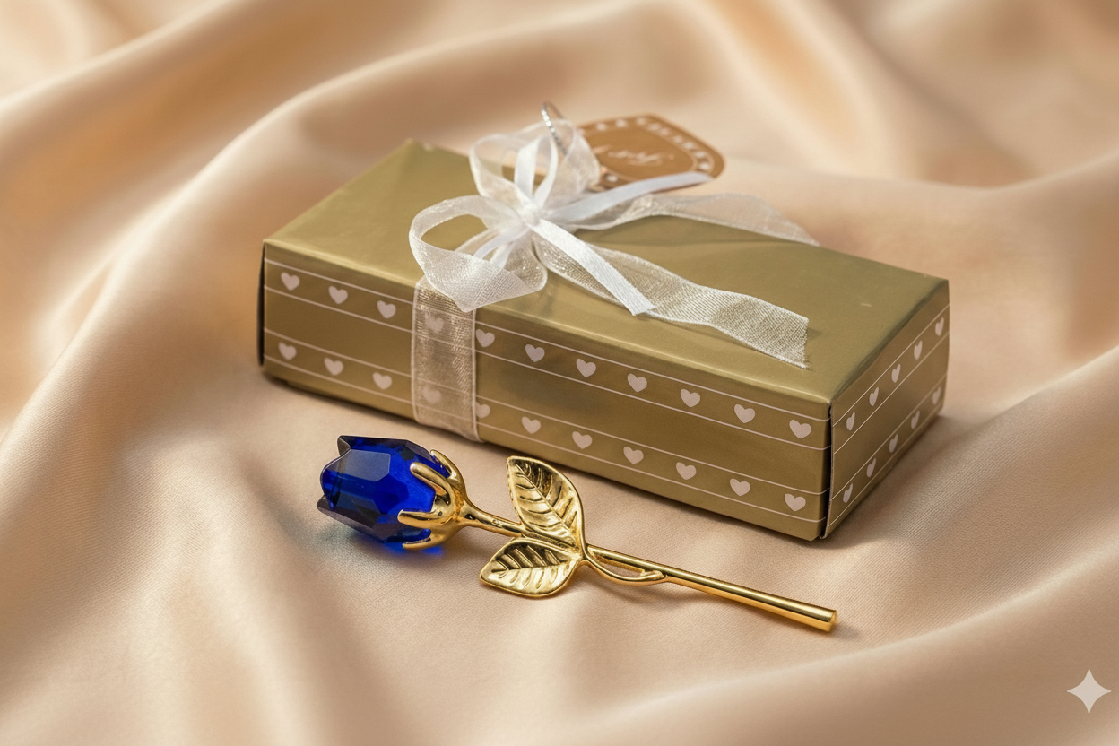 Ewige Kristall-Rose – Crystal Love (Sapphire Edition)