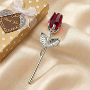 Ewige Kristall-Rose – Crystal Love (Rubinrot)