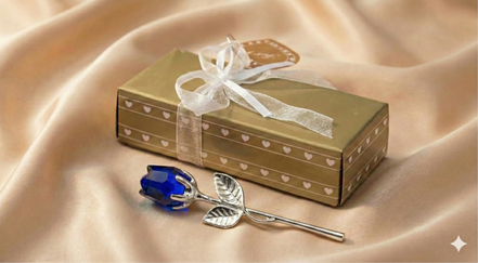 Ewige Kristall-Rose – Crystal Love (Sapphire Edition)